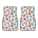 Chemistry Periodic Table Pattern Print Design 02 Front Car Mats