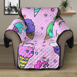 Cute ice cream cone animal pattern Recliner Cover Protector