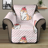 Cute Shiba Inu Dog Apple pattern Recliner Cover Protector