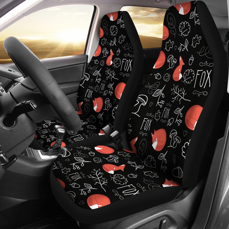 Fox Sleeping Fox Pattern Universal Fit Car Seat Covers