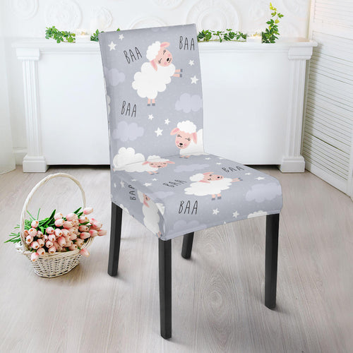Sweet Dreams Sheep Pattern Dining Chair Slipcover