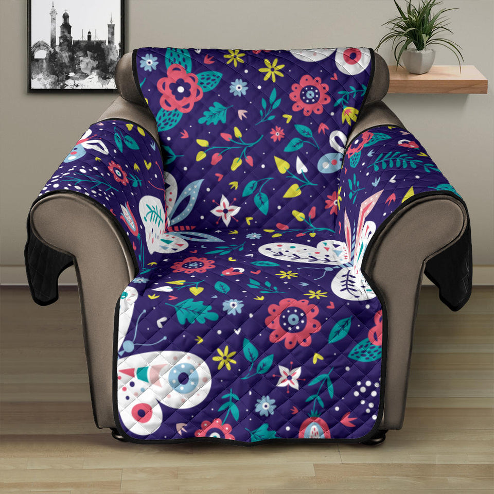 Colorful butterfly flower pattern.eps Recliner Cover Protector