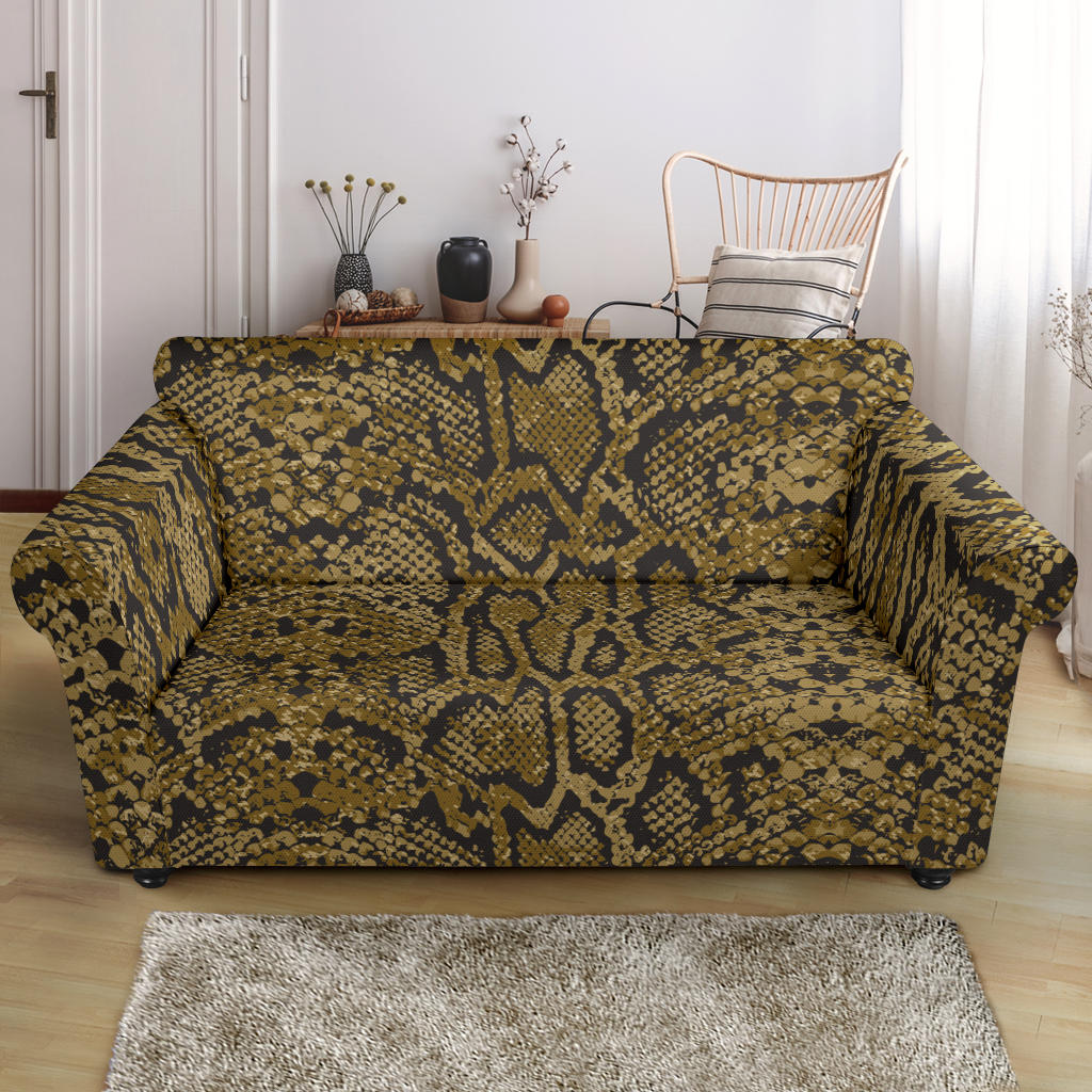 Snake Skin Pattern Loveseat Couch Slipcover