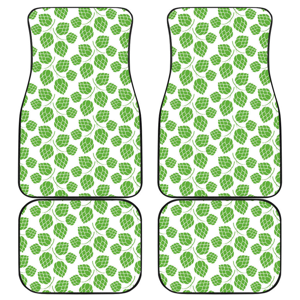 Hop Pattern Background Front And Back Car Mats