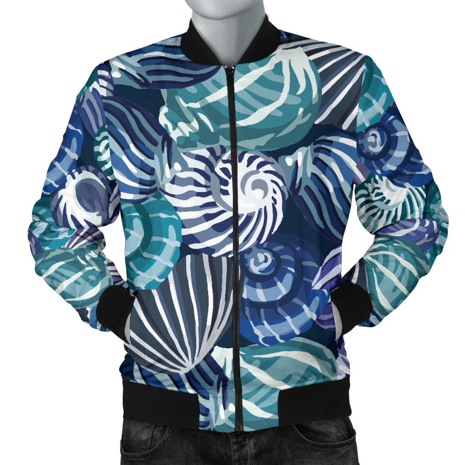 Shell Design Pattern Men'S Bomber Jacket