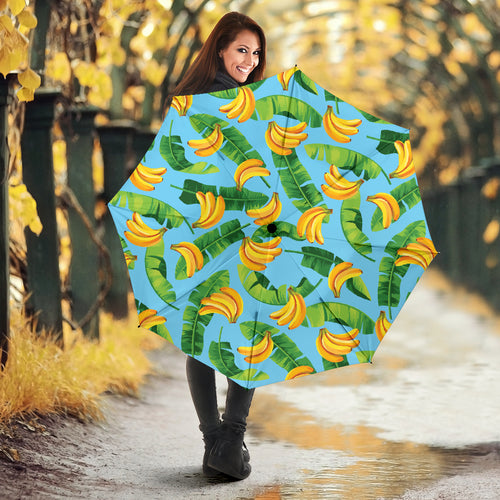 Banana Leaves Banana Design Pattern Umbrella