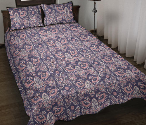 Indian Batik Style pattern Quilt Bed Set