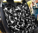Crow Illustration Pattern Dog Car Seat Covers