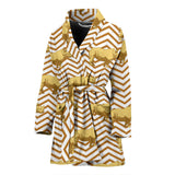 Rhino Yellow Theme Pattern Women'S Bathrobe