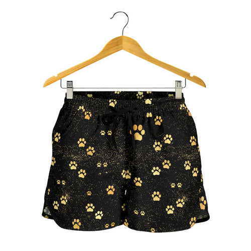 Dog Paws Pattern Print Design 05 Women Shorts