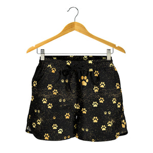 Dog Paws Pattern Print Design 05 Women Shorts