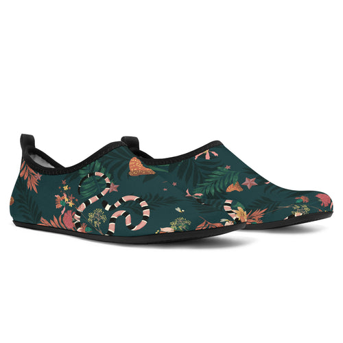 Snake Forest Pattern Aqua Shoes