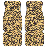 Leopard Skin Print Front And Back Car Mats