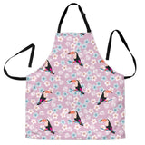 Beautiful Toucan Flower Leaves Adjustable Apron