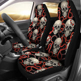 Red Snake Skull Pattern  Universal Fit Car Seat Covers