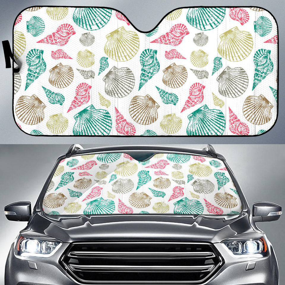 Colorful Shell Pattern Car Sun Shade