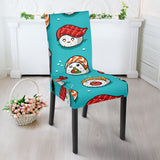 Cute Sushi Pattern Dining Chair Slipcover
