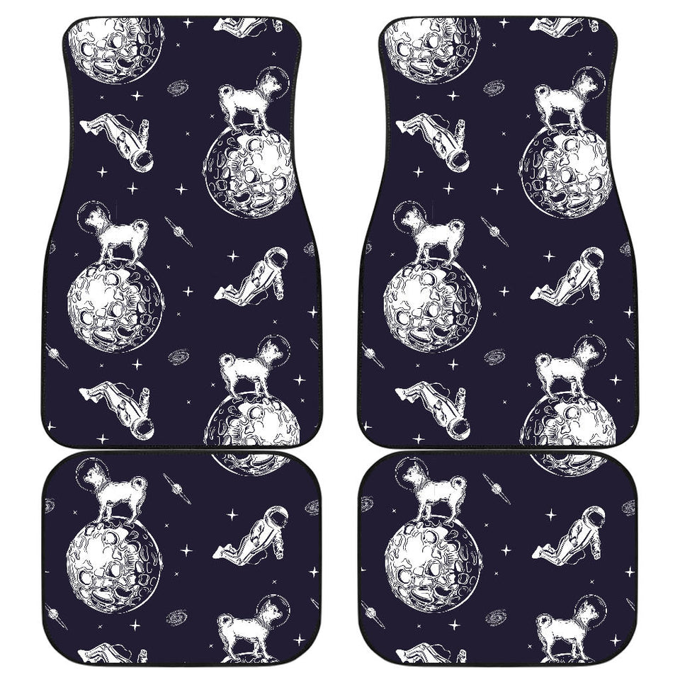 Chihuahua Space Helmet Astronaut Pattern Front And Back Car Mats