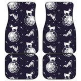 Chihuahua Space Helmet Astronaut Pattern Front And Back Car Mats