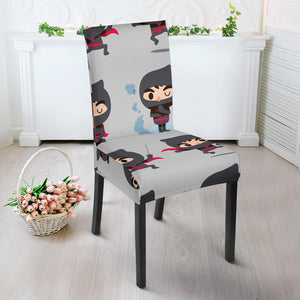 Cute Ninja Pattern Dining Chair Slipcover