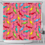 Colorful Wrapped Candy Pattern Shower Curtain Fulfilled In US