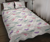 Helicopter plane pattern Quilt Bed Set