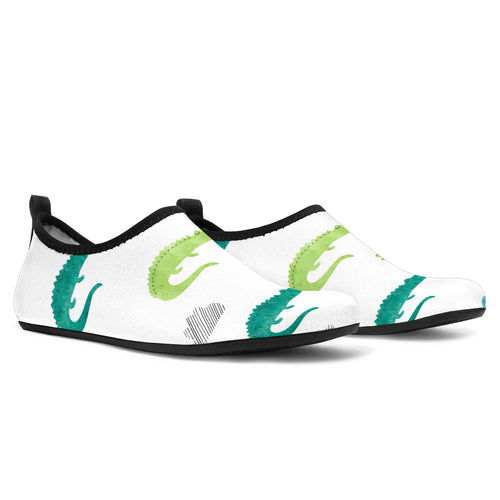 Watercolor Crocodile Pattern Aqua Shoes