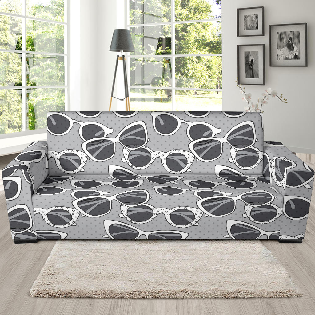 Sun Glasses Pattern Print Design 04  Sofa Slipcover