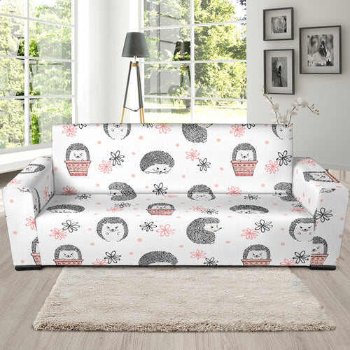 Hedgehog Pattern Print Design 02 Sofa Slipcover