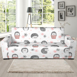 Hedgehog Pattern Print Design 02 Sofa Slipcover