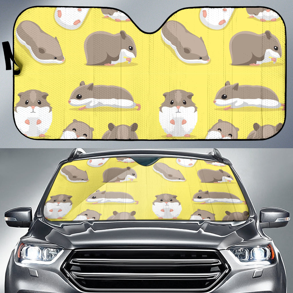 Cute Hamster Pattern Car Sun Shade