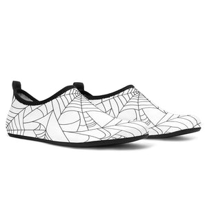 Spider Web Cobweb Pattern White Background Aqua Shoes