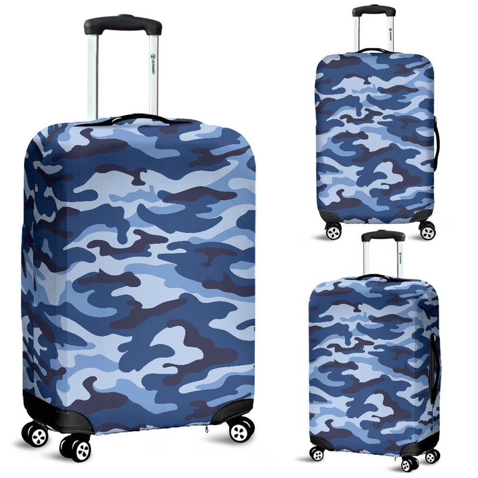 Blue Camo Camouflage Pattern Luggage Covers