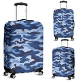 Blue Camo Camouflage Pattern Luggage Covers