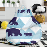 Polar Bear Winter Snow Pattern Bean Bag Cover