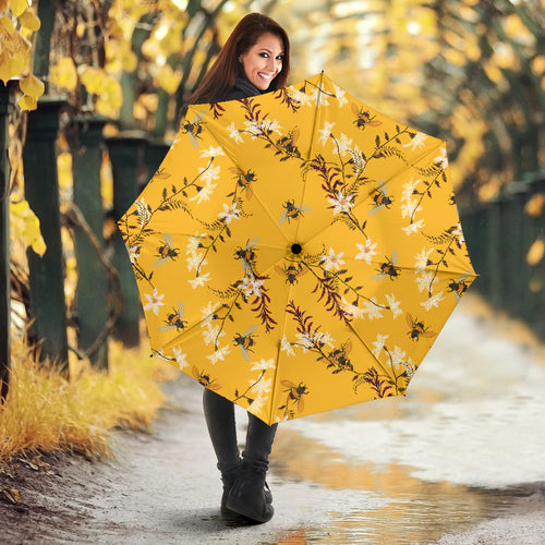 Bee Flower Pattern Umbrella