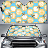 Bee Honeycomb Pattern Car Sun Shade