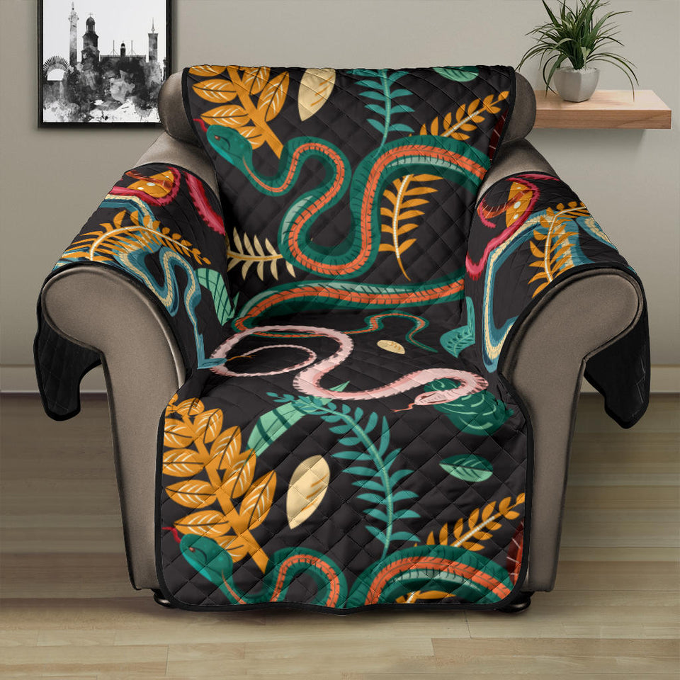 Colorful snake plant pattern Recliner Cover Protector