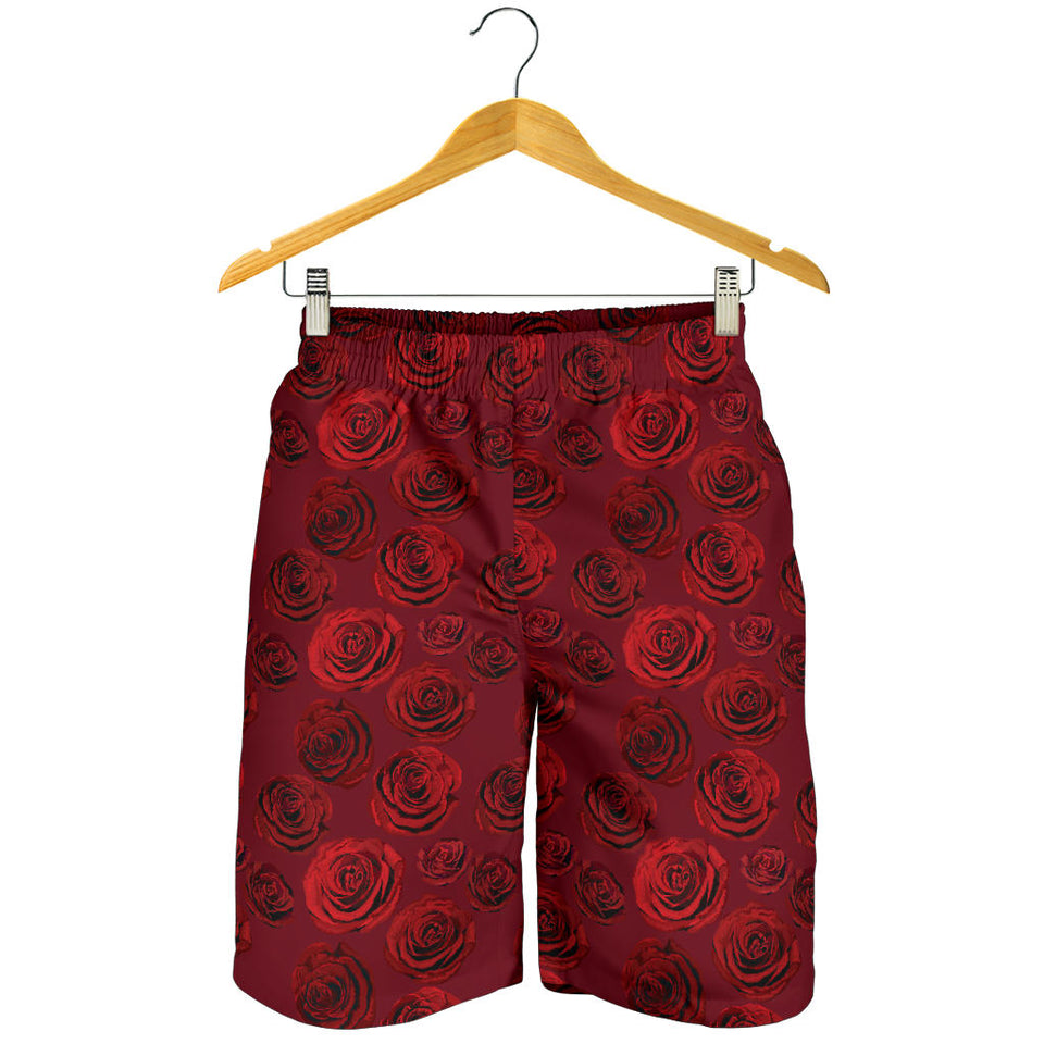 Rose Pattern Print Design 03 Men Shorts