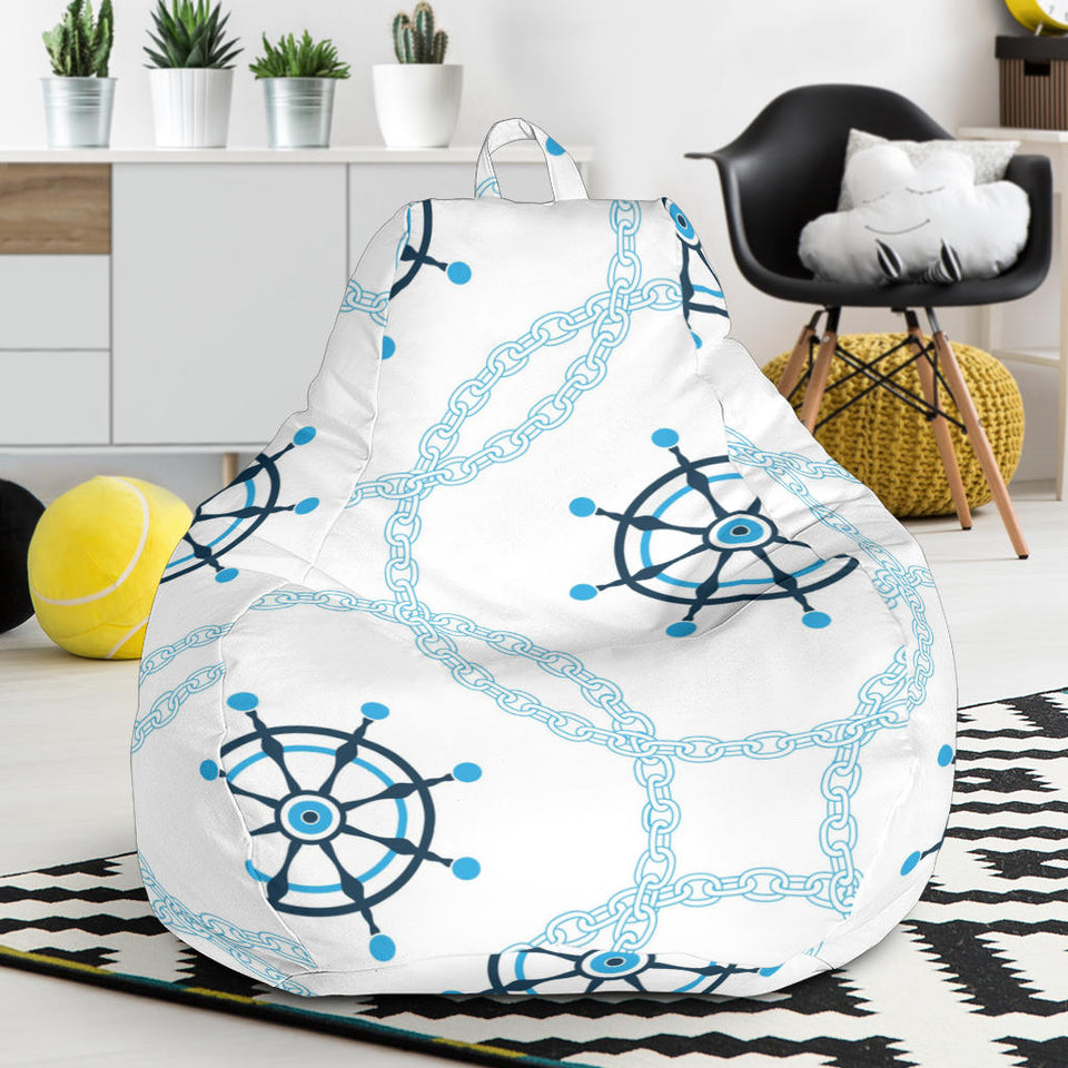 Nautical Steering Wheel Chain Bean Bag Cover
