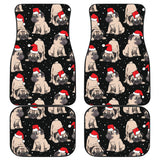 Christmas Pugs Santa_S Red Cap Pattern Front And Back Car Mats
