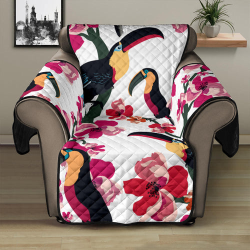 Toucan flower design pattern Recliner Cover Protector