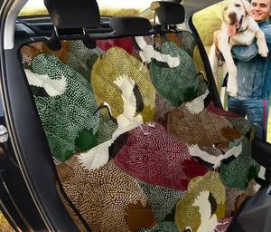 Japanese Cranes Flying Forest Dot Pattern Dog Car Seat Covers