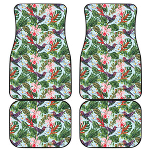 Hummingbird Pattern Print Design 05 Front and Back Car Mats