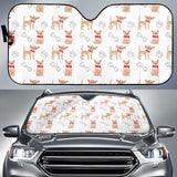 Chihuahua Bone Paw Pattern Car Sun Shade
