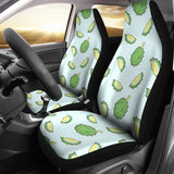 Durian Pattern Blue Background Universal Fit Car Seat Covers