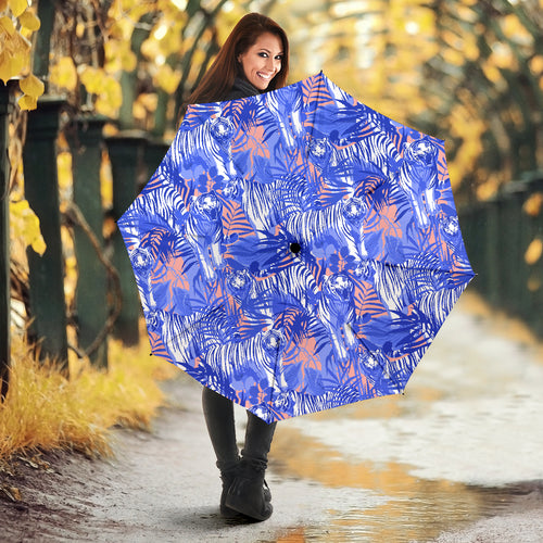 White Bengal Tigers Pattern Umbrella