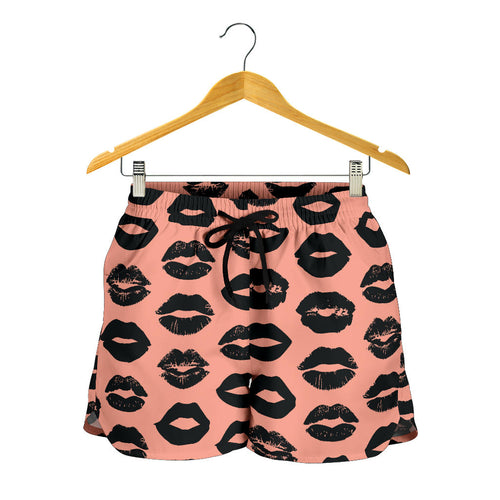 Lips Pattern Print Design 02 Women Shorts