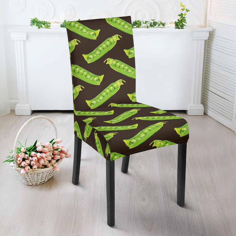 Green Peas Pattern Print Design 05 Dining Chair Slipcover