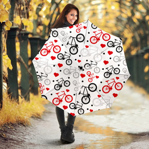 Bicycle Pattern Print Design 04 Umbrella